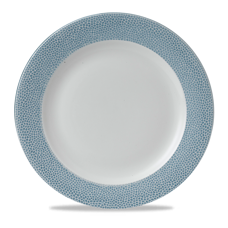 Isla Spinwash Ocean Blue Profile Wide Rim Plate 12" Box 12