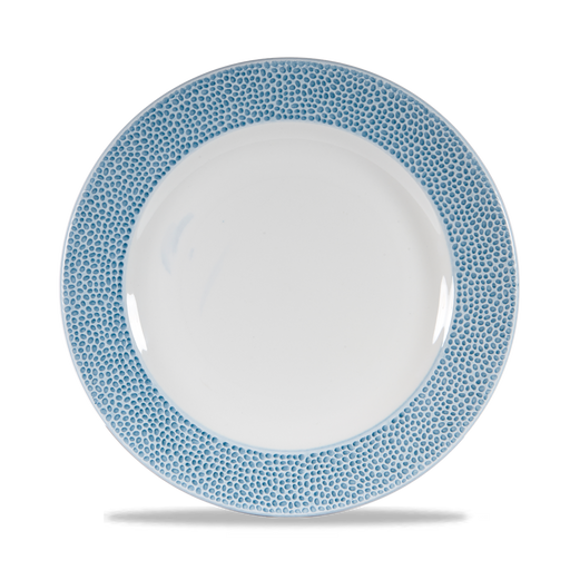 Isla Spinwash Ocean Blue  Footed Plate  10 7/8" Box 12