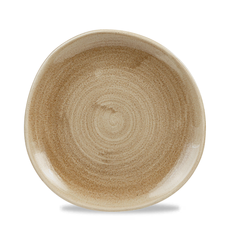 Stonecast Patina Antique Taupe Round Trace Plate 8 1/4" Box 12