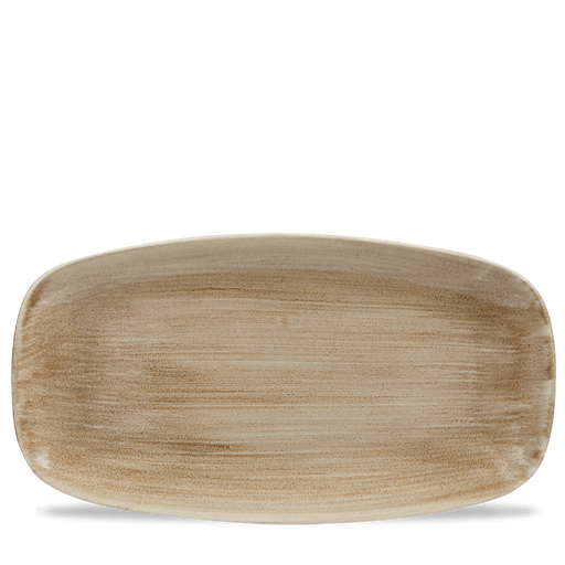 Stonecast Patina Antique Taupe  Chefs Oblong Plate 13 7/8X7 3/8" Box 6