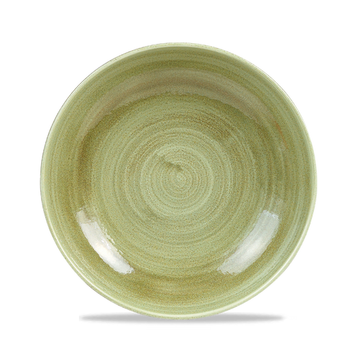 Stonecast Patina Burnished Green Evolve Coupe Bowl 9.75" Box 12