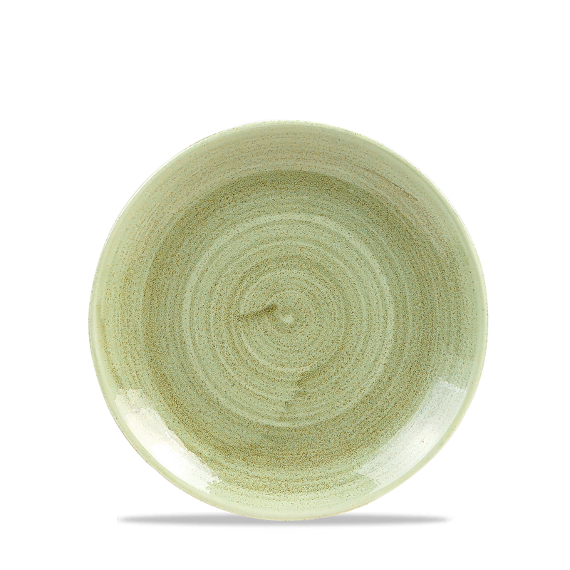 Stonecast Patina Burnished Green Evolve Coupe Plate 6.5" Box 12