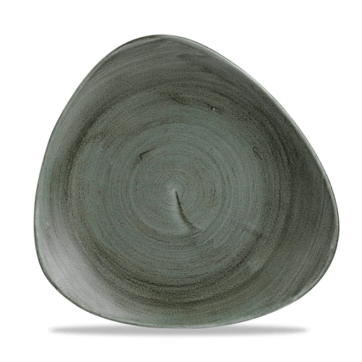 Stonecast Patina Burnished Green Lotus Plate 10" Box 12