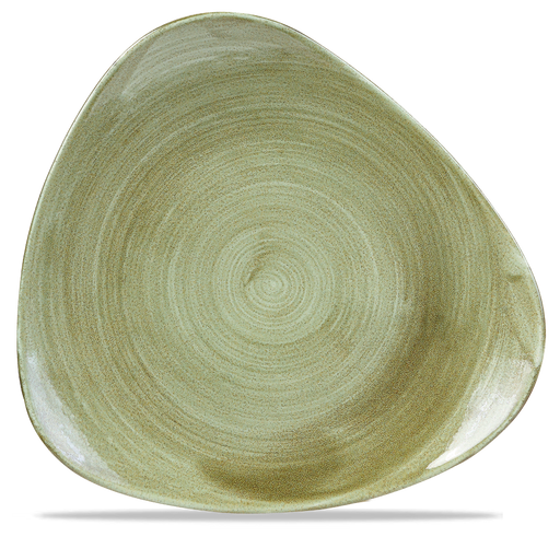 Stonecast Patina Burnished Green Lotus Plate 12" Box 6
