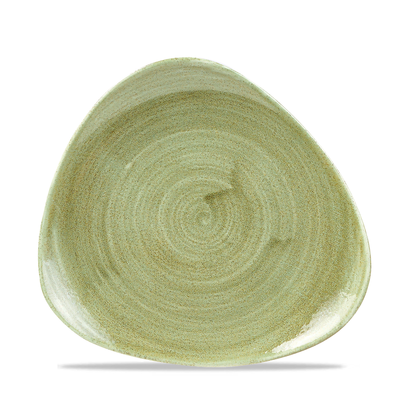 Stonecast Patina Burnished Green Lotus Plate 7.75" Box 12