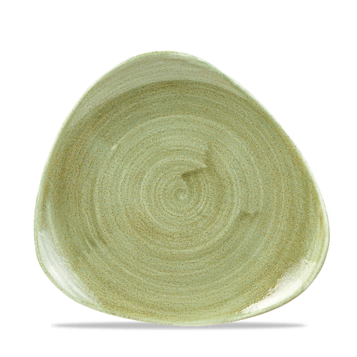 Stonecast Patina Burnished Green Lotus Plate 7.75" Box 12
