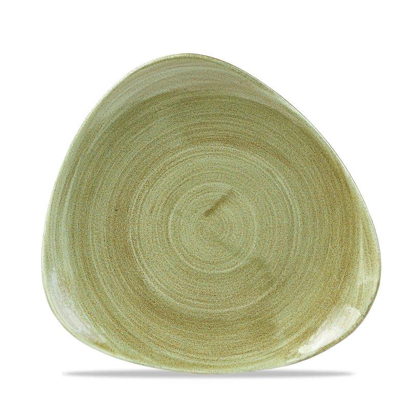 Stonecast Patina Burnished Green Lotus Plate 9" Box 12