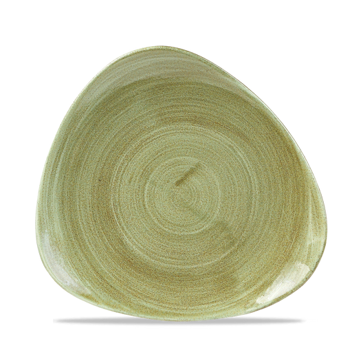 Stonecast Patina Burnished Green Lotus Plate 9" Box 12