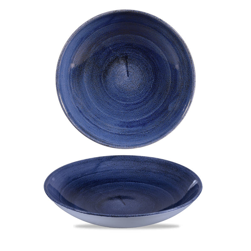 Stonecast Patina Cobalt Blue Evolve Coupe Bowl 9.75" Box 12