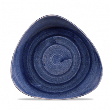 Stonecast Patina Cobalt Blue Lotus Plate 9" Box 12