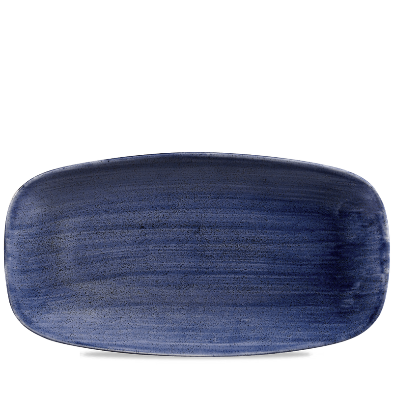 Stonecast Patina Cobalt Blue  Chefs Oblong Plate 13 7/8X7 3/8" Box 6