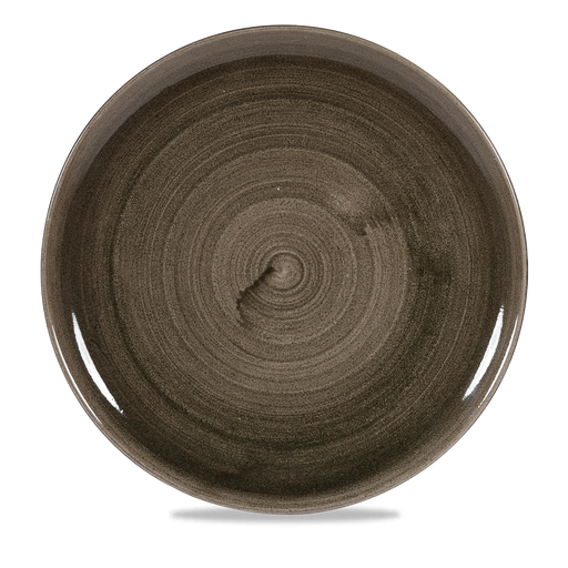 Stonecast Patina Iron Black Coupe Evolve Plate 12 3/4" Box 6