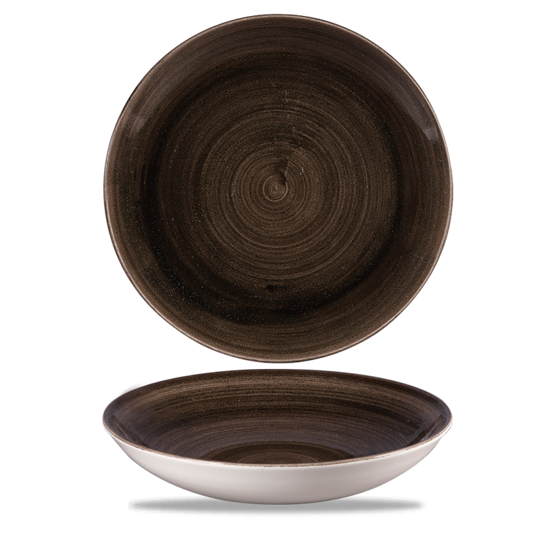 Stonecast Patina Iron Black Evolve Coupe Bowl 9.75" Box 12