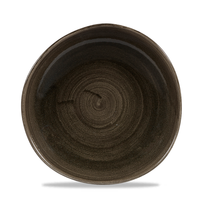 Stonecast Patina Iron Black Round Trace Plate 10 3/8" Box 12