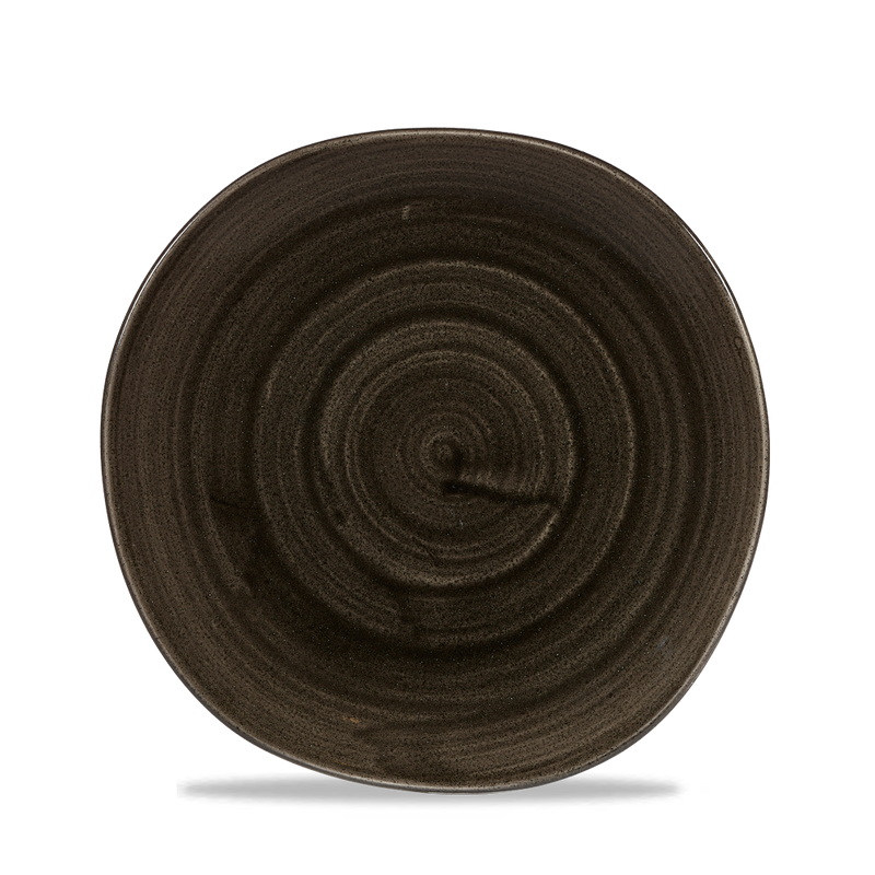 Stonecast Patina Iron Black Round Trace Plate 8 1/4" Box 12