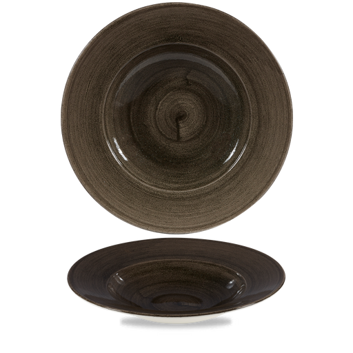 Stonecast Patina Iron Black Profile Wide Rim Bowl Large 11" Box 12