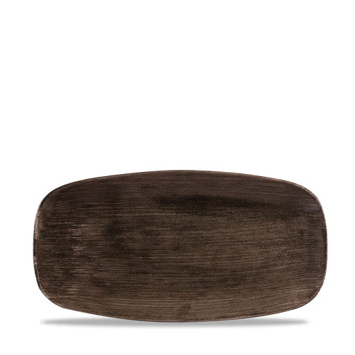 Stonecast Patina Iron Black  Chefs Oblong Plate 11 3/4X6" Box 12