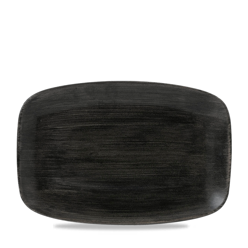 Stonecast Patina Iron Black Oblong Chefs Plate 13 1/2" X 9 1/4" Box 6