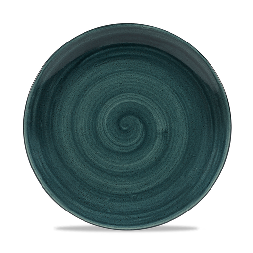 Stonecast Patina Rustic Teal Evolve Coupe Plate 10.25" Box 12