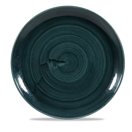 Stonecast Patina Rustic Teal Evolve Coupe Plate 11.25" Box 12