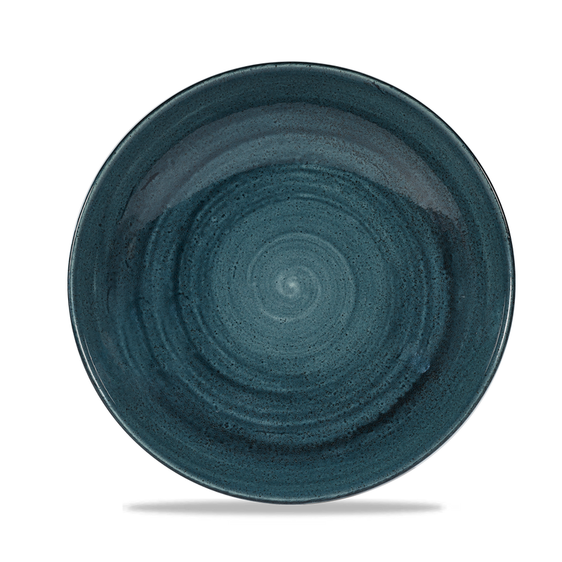 Stonecast Patina Rustic Teal Evolve Coupe Bowl 9.75" Box 12