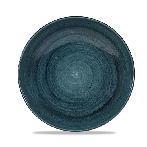 Stonecast Patina Rustic Teal Evolve Coupe Bowl 9.75" Box 12