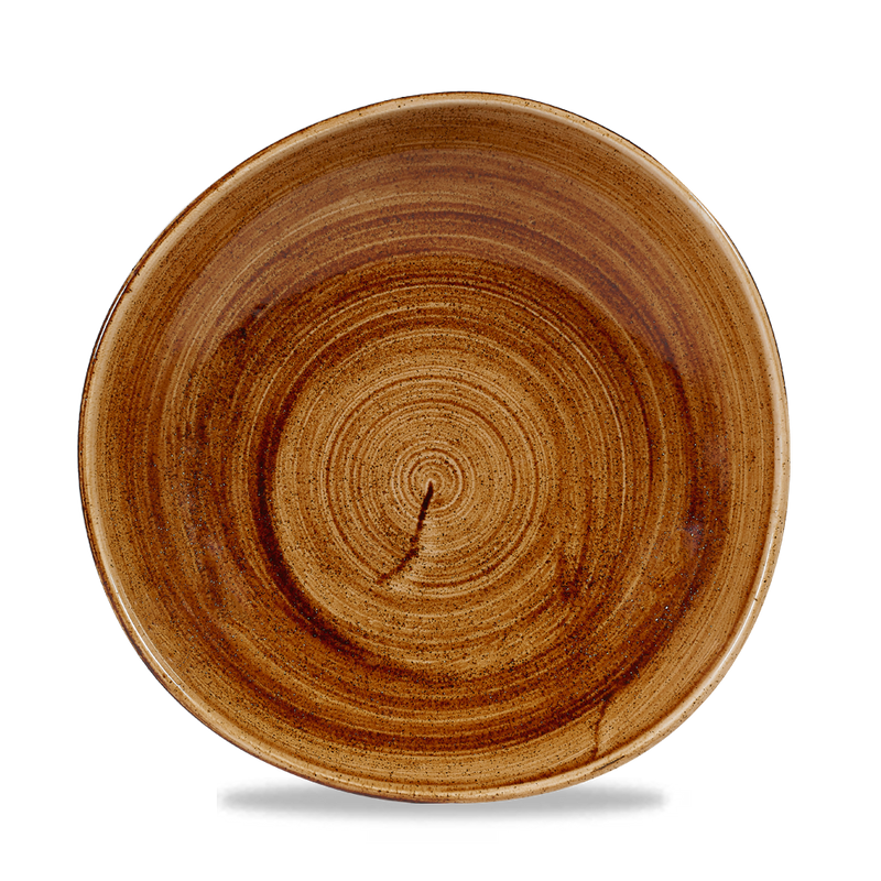 Stonecast Patina Vintage Copper Round Trace Bowl 9 7/8"  Box 12