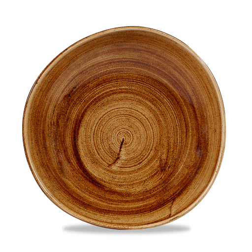 Stonecast Patina Vintage Copper Round Trace Bowl 9 7/8"  Box 12