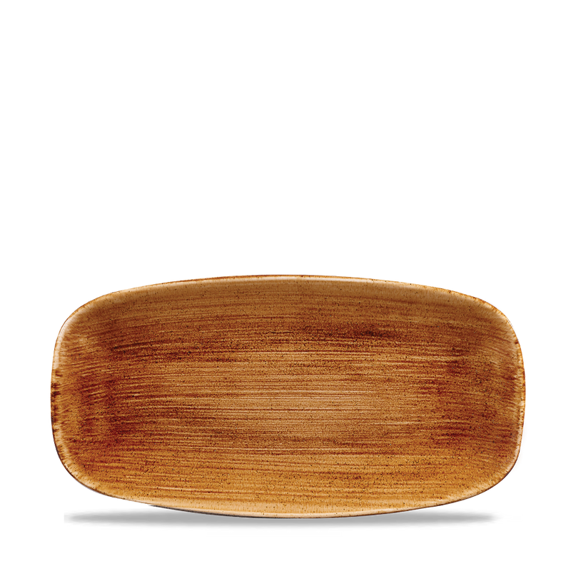 Stonecast Patina Vintage Copper  Chefs Oblong Plate 11 3/4X6" Box 12