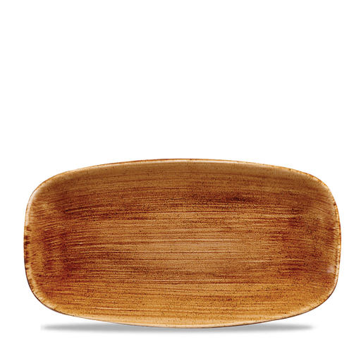Stonecast Patina Vintage Copper  Chefs Oblong Plate 13 7/8X7 3/8" Box 6