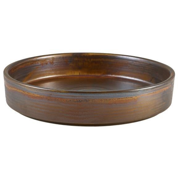 Terra Porcelain Rustic Copper Presentation Bowl 20.5cm