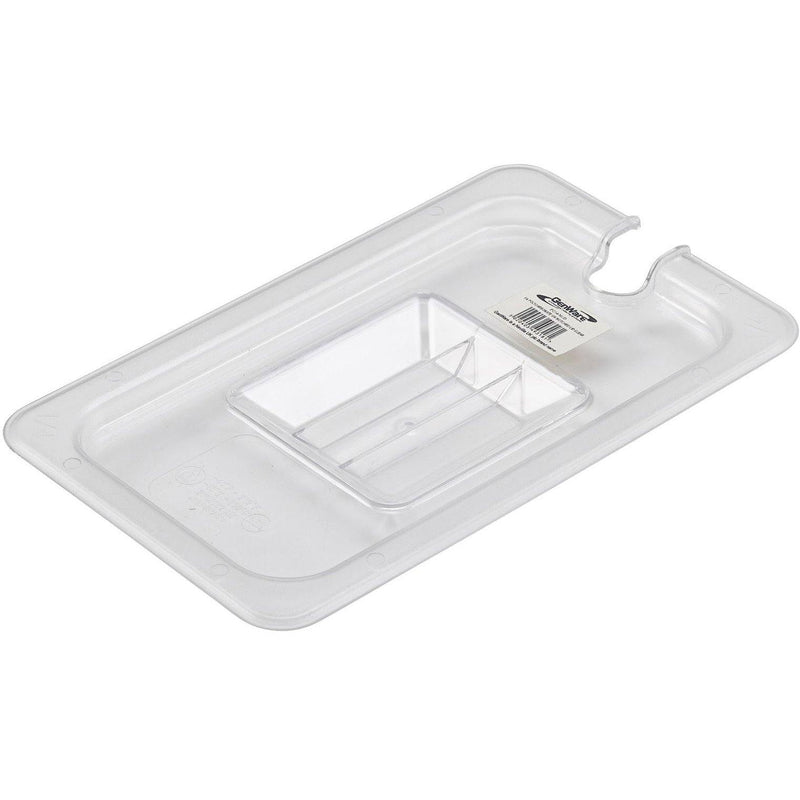 1/4 Polycarbonate GN Notched Lid Clear