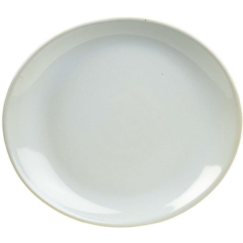 Terra Stoneware Rustic White Oval Plate 21x19cm
