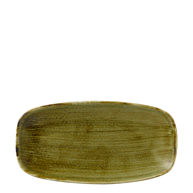 Stonecast Plume Green  Chefs Oblong Plate 11 3/4X6" Box 12