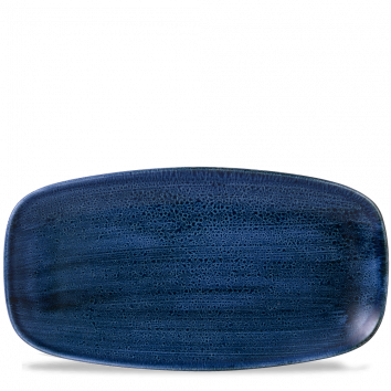 Stonecast Plume Ultramarine  Chefs Oblong Plate 13 7/8X7 3/8" Box 6