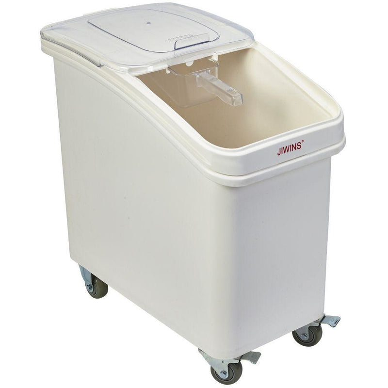 Polypropylene Mobile Ingredient Bin with Scoop 102 Litre