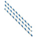 Paper Straws Blue and White Stripes 20cm (500pcs)