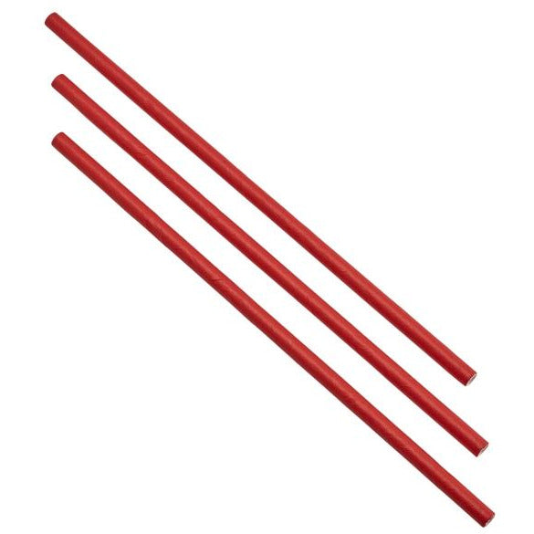 Paper Straws Red 20cm (500pcs)