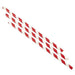 Paper Straws Red and White Stripes 23cm (250pcs)