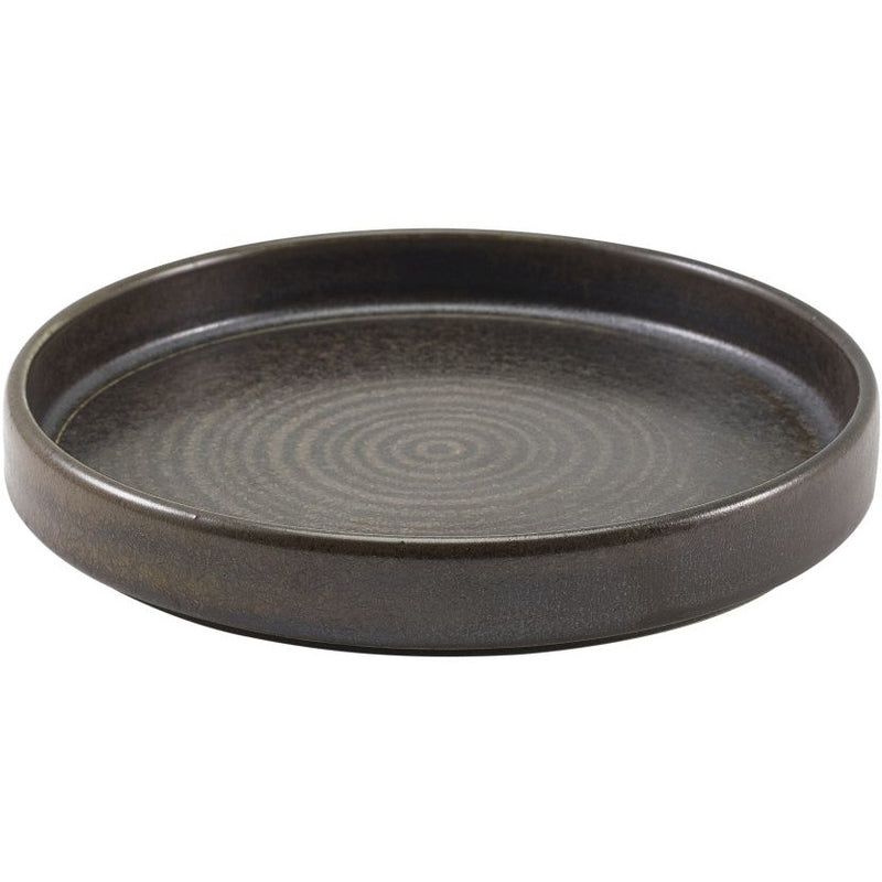 Terra Porcelain Black Presentation Plate 18cm