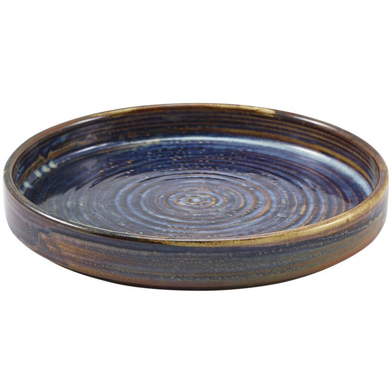 Terra Porcelain Aqua Blue Presentation Plate 18cm