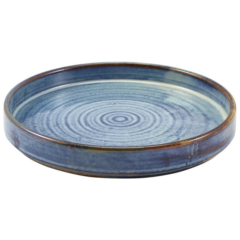 Terra Porcelain Aqua Blue Presentation Plate 21cm
