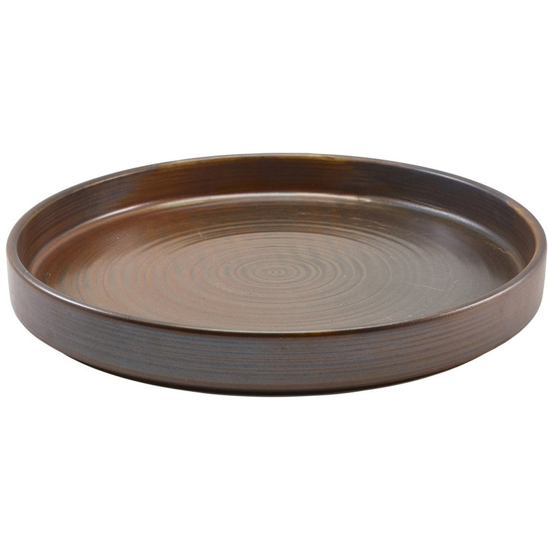 Terra Porcelain Rustic Copper Presentation Plate 26cm