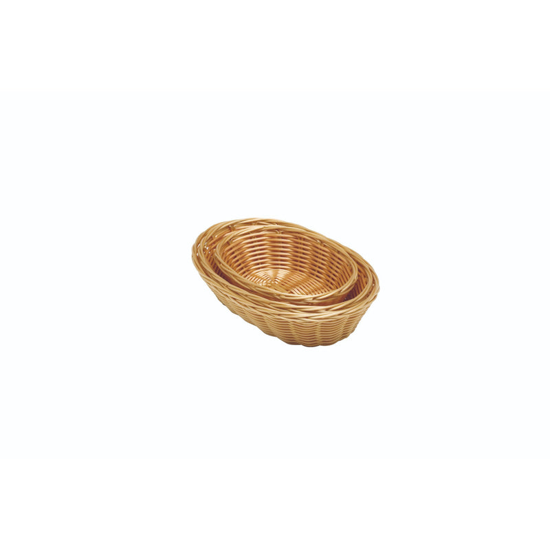 Oval  Polywicker Basket 10"X6.5"X2.5"
