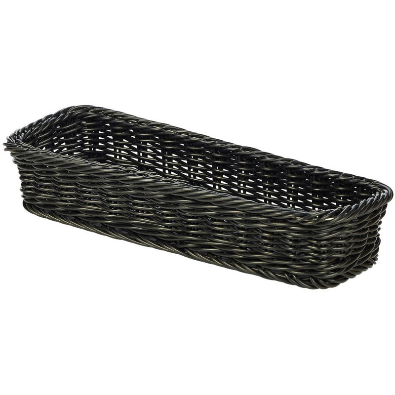 Polywicker Display Basket Black 32 x 11 x 5.5cm