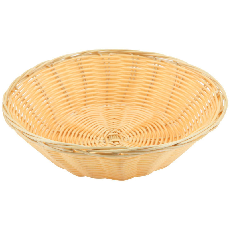 Round Polywicker Basket 9.5"Dia X 2.5" Deep