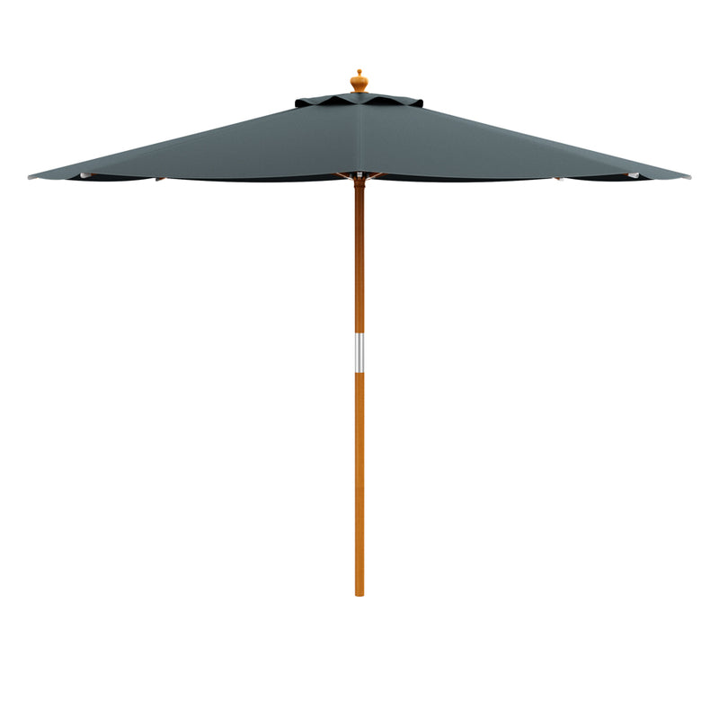 A robust and stylish parasol Manufactured from UV resistant and water resistant high quality polyester          Extremely easy to set up and dismantle for easy storage