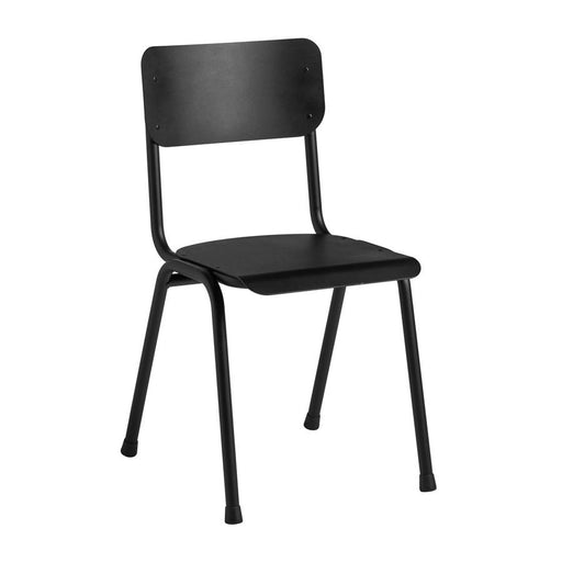 The QUIN side chair is manufactured from aluminium and so will not rust, even in the most adverse weather conditions. Suitable for outdoor use, but equally appropriate for indoor spaces. A classic and simple design, available in four bright colours. Stacks 8 high