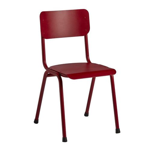 The QUIN side chair is manufactured from aluminium and so will not rust, even in the most adverse weather conditions. Suitable for outdoor use, but equally appropriate for indoor spaces. A classic and simple design, available in four bright colours. Stacks 8 high