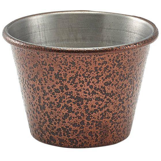 2.5oz Stainless Steel Ramekin Hammered Copper
